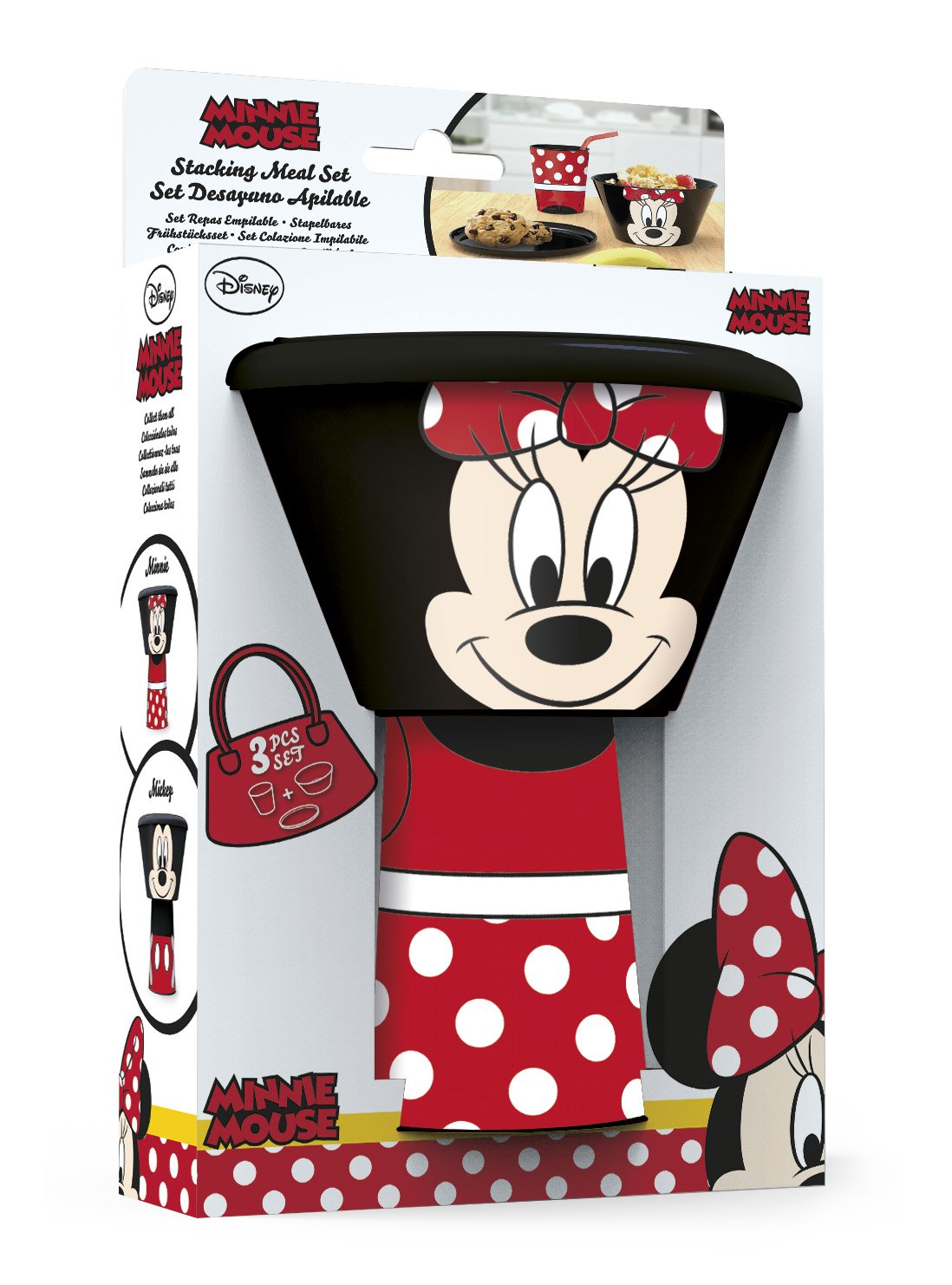 Set Minnie Mouse - bol cu capac + pahar
